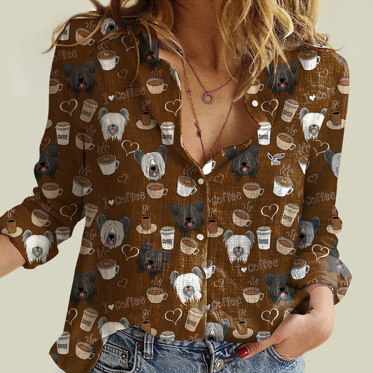 I Love Coffee And Skye Terrier - Women Shirt