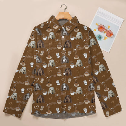 Ich liebe Kaffee und italienischen Spinone - Damen-Shirt