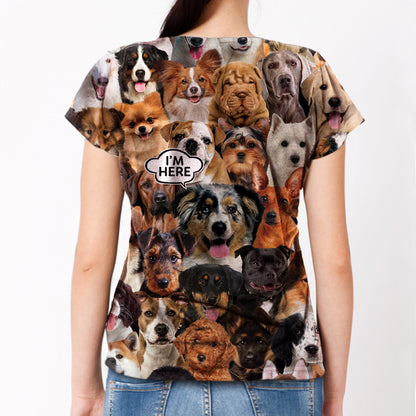 Ich bin hier - Australian Shepherd T-Shirt V1