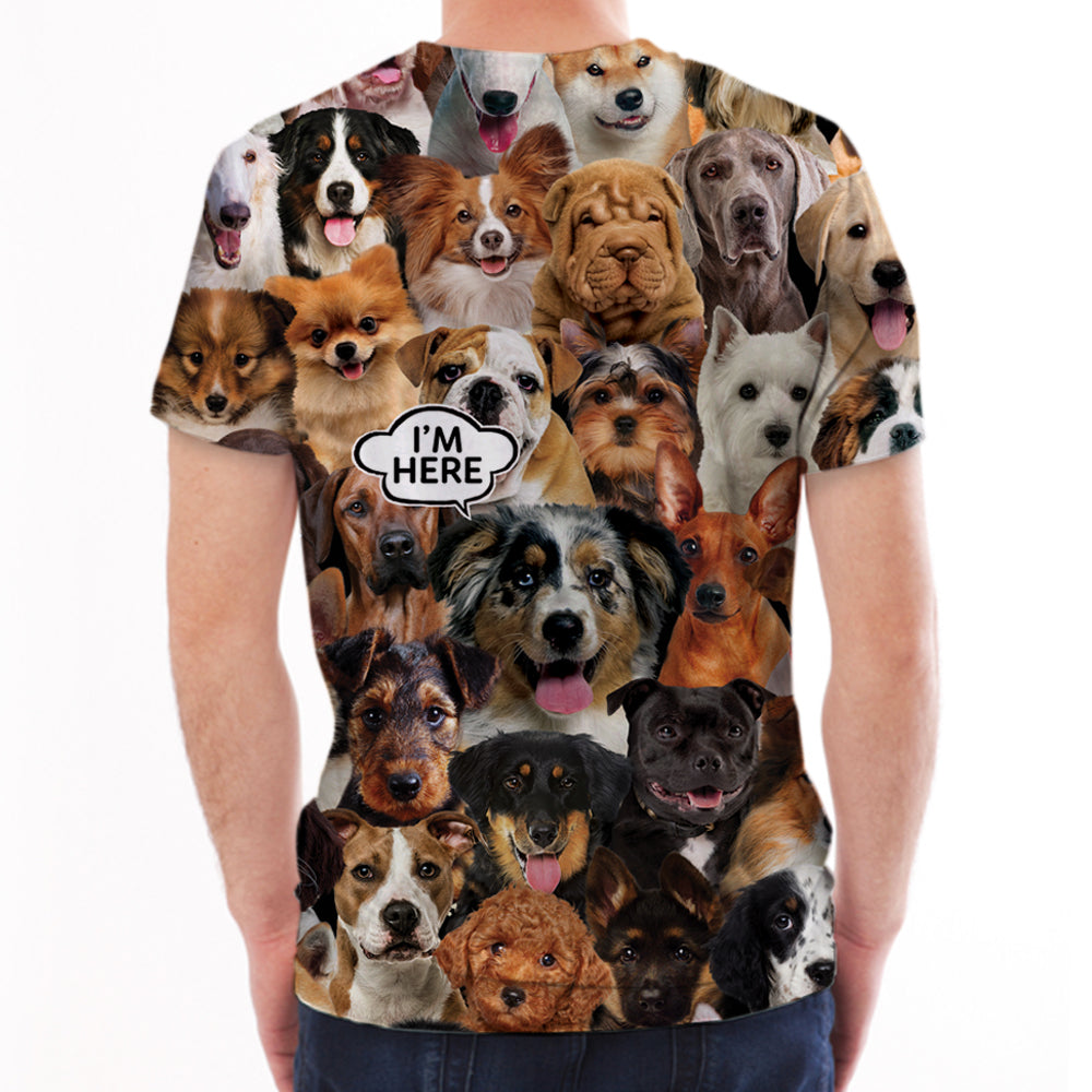 I'm Here - Australian Shepherd T-shirt V1