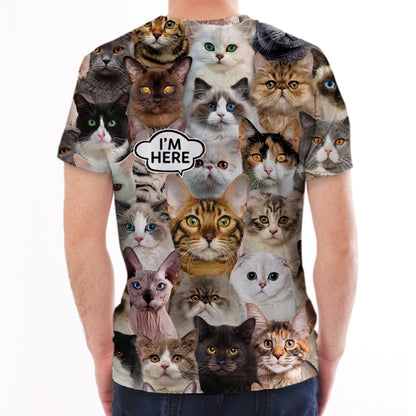I'm Here - Bengal Cat T-shirt V1