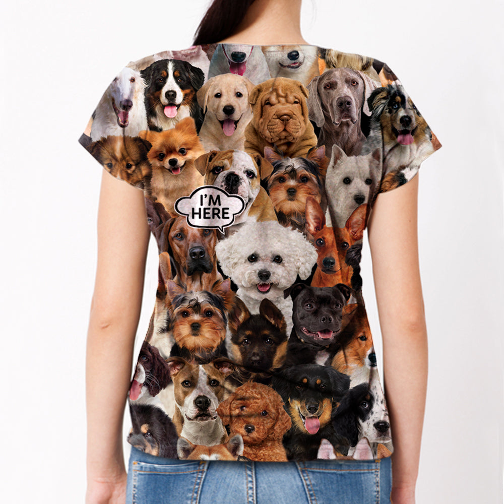 I'm Here - Bichon Frise T-shirt V1