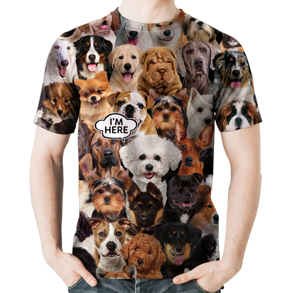 I'm Here - Bichon Frise T-shirt V1