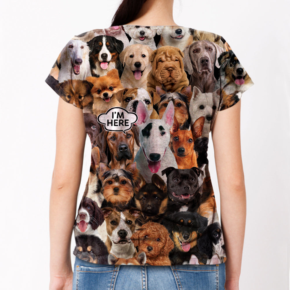 I'm Here - Bull Terrier T-shirt V1