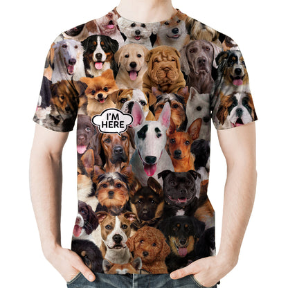 Ich bin hier - Bullterrier-T-Shirt V1