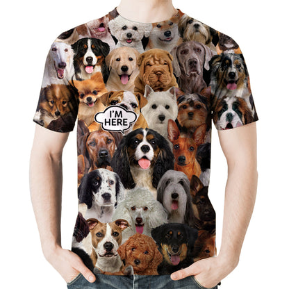 Ich bin hier - Cavalier King Charles Spaniel T-Shirt V1