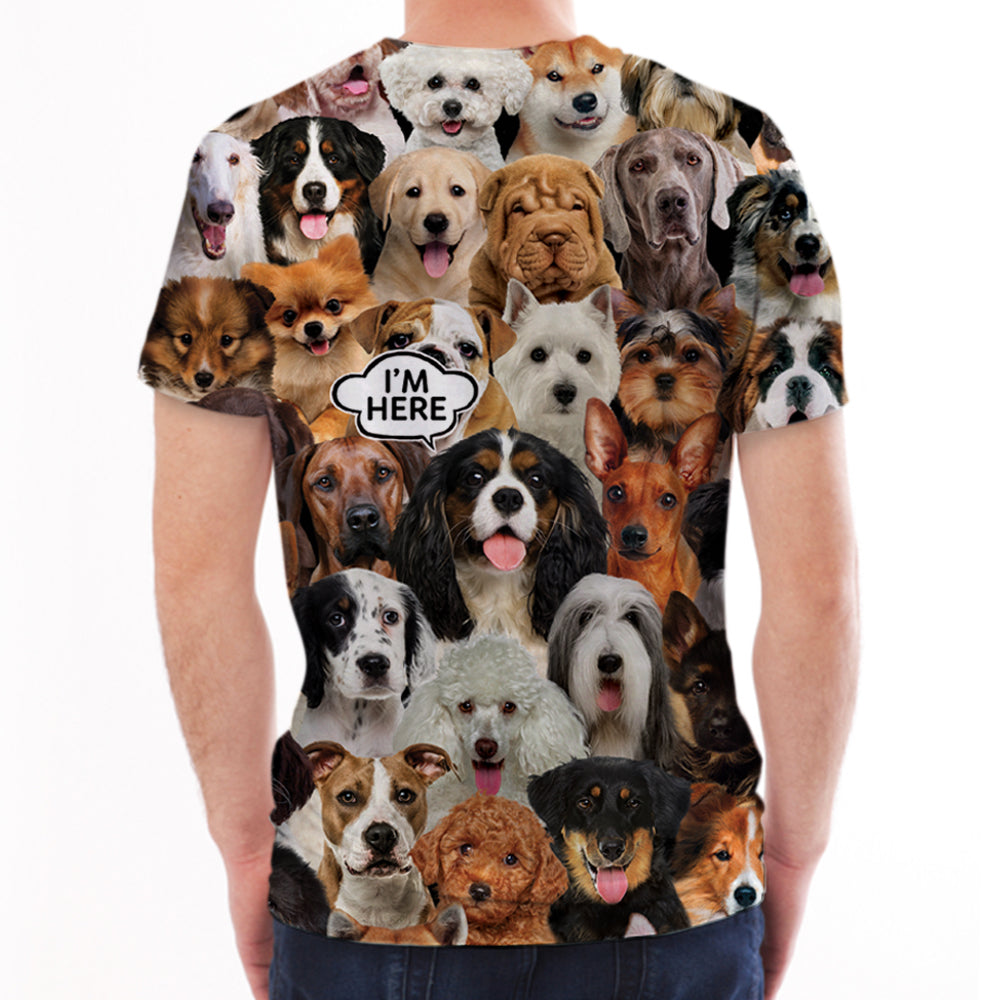 Ich bin hier - Cavalier King Charles Spaniel T-Shirt V1