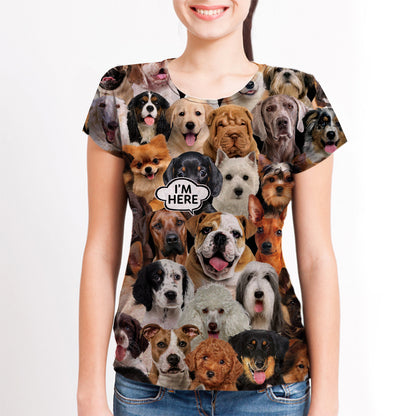 I'm Here - English Bulldog T-shirt V1