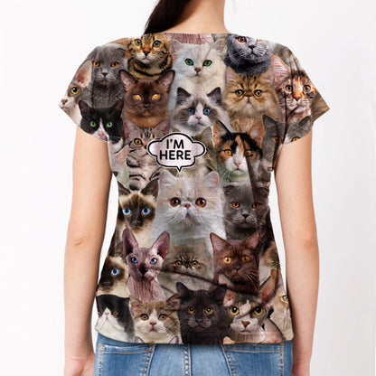 I'm Here - Exotic Cat T-shirt V1