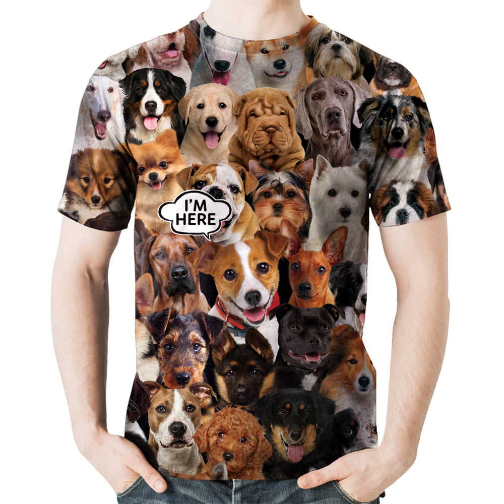 I'm Here - Jack Russell Terrier T-shirt V1