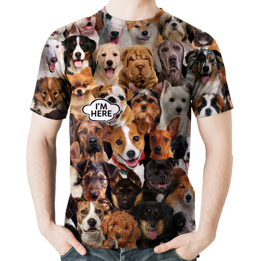 Je suis là - T-shirt Jack Russell Terrier V1