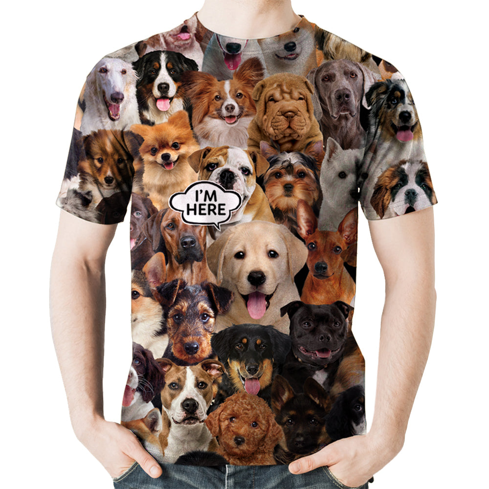 I'm Here - Labrador T-shirt V1