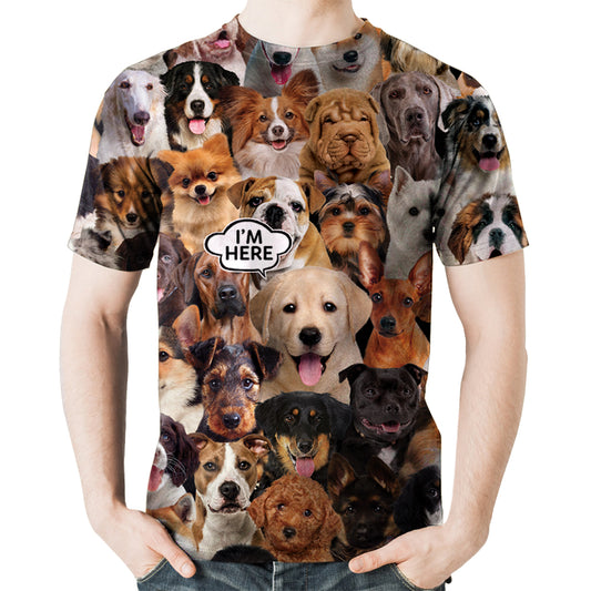 I'm Here - Labrador T-shirt V1