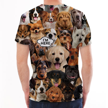 I'm Here - Labrador T-shirt V1