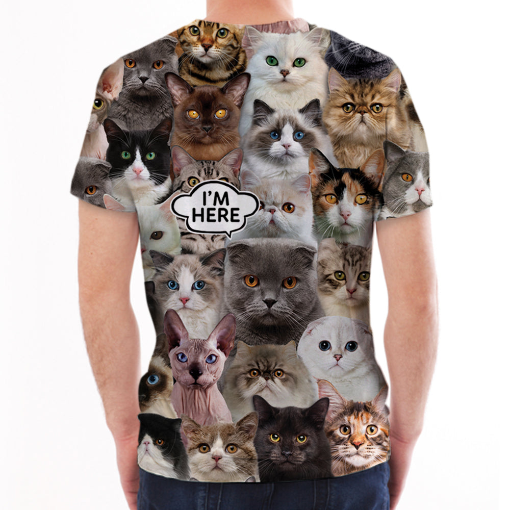 Ich bin hier - Scottish Fold Cat T-Shirt V1