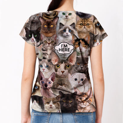 I'm Here - Sphynx Cat T-shirt V1