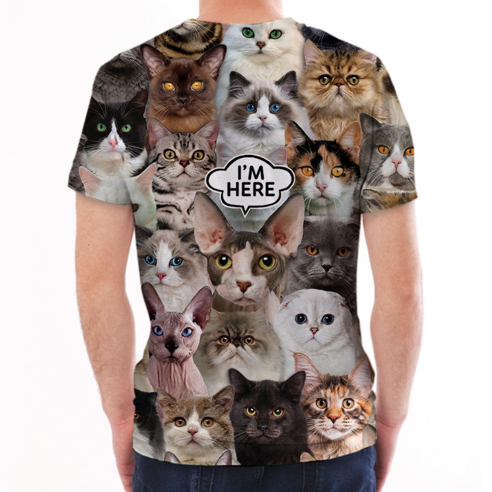I'm Here - Sphynx Cat T-shirt V1
