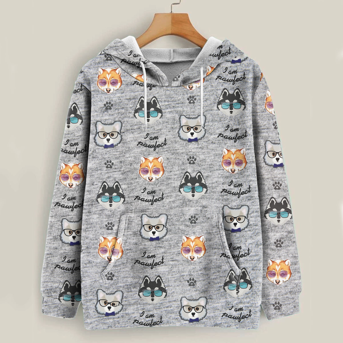 Je suis Pawfect - Sweat à capuche Pomsky