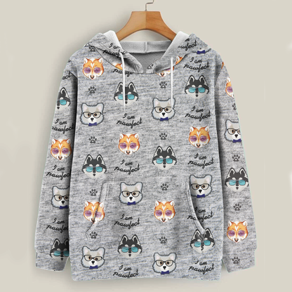 Je suis Pawfect - Sweat à capuche Pomsky