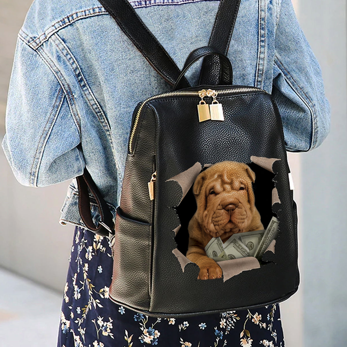 Tout est à moi - Sac à dos Shar Pei V1