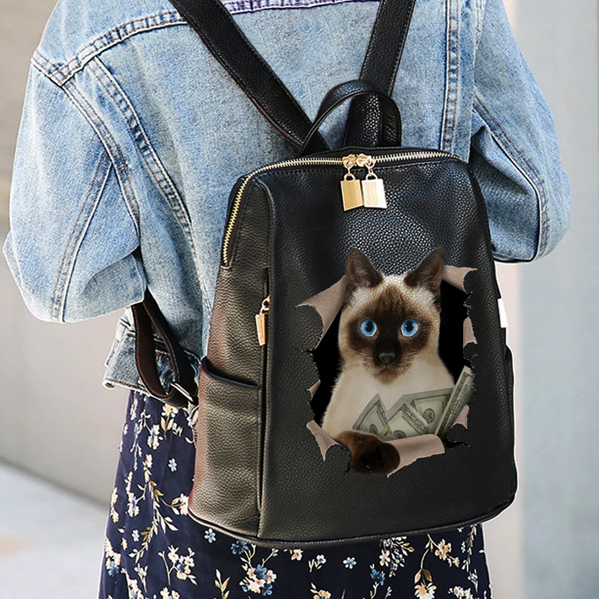 It's All Mine - Siamese Cat Backpack V1