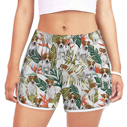 Jack Russell Terrier - Bunte Damen-Laufshorts V1