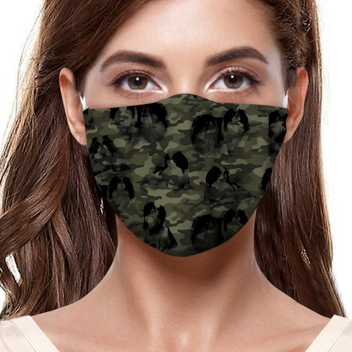 Masque F japonais camouflage menton V1