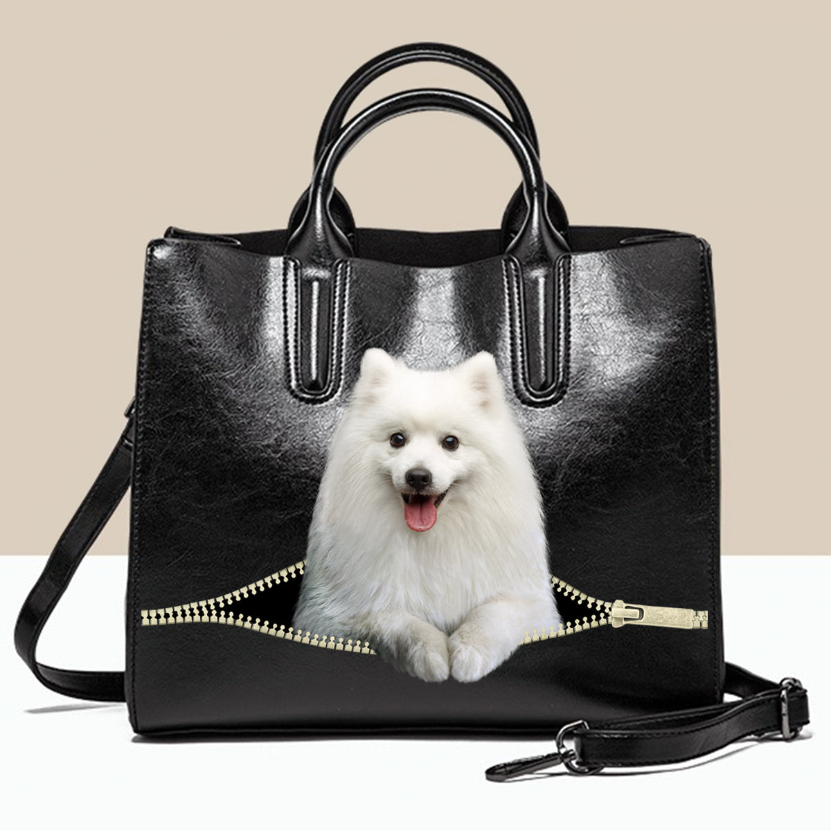 Japanische Spitz Luxushandtasche V1