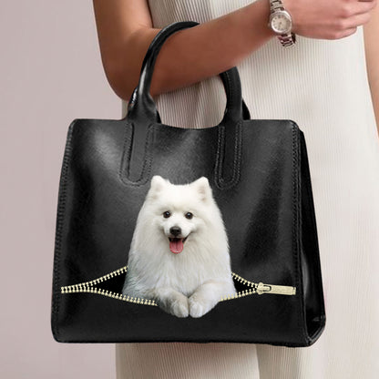 Japanische Spitz Luxushandtasche V1