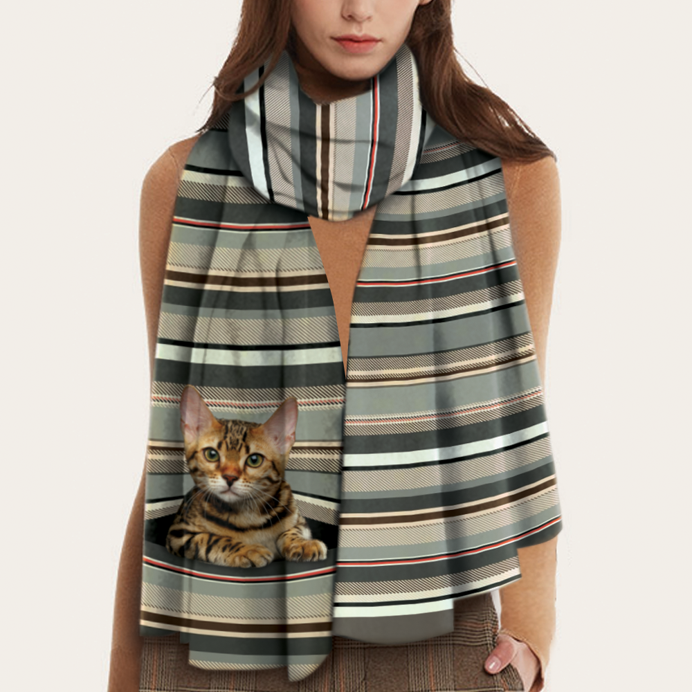 Hält Sie warm – Bengalkatze – Schal V1