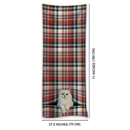 Hält Sie warm – Persische Chinchilla-Katze – Schal V1