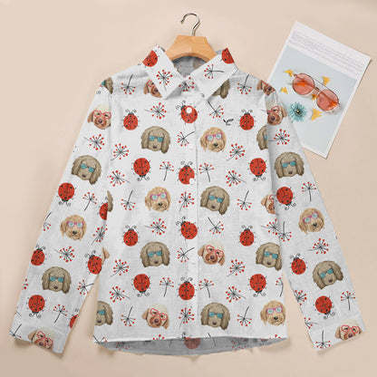 Ladybug And Goldendoodle - Women Shirt