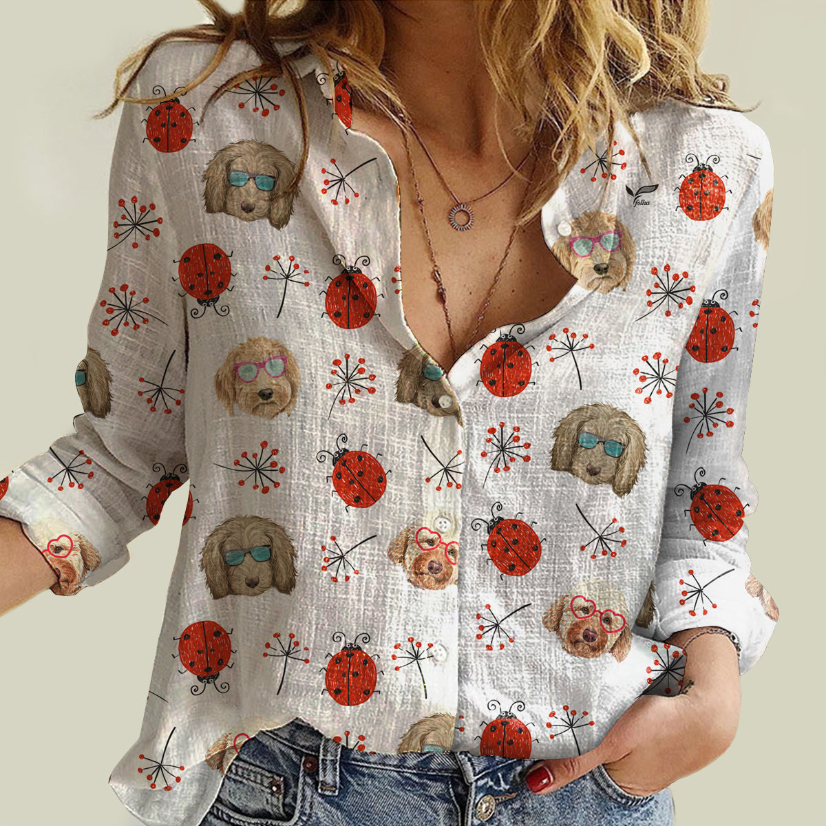 Coccinelle et Goldendoodle - Chemise femme