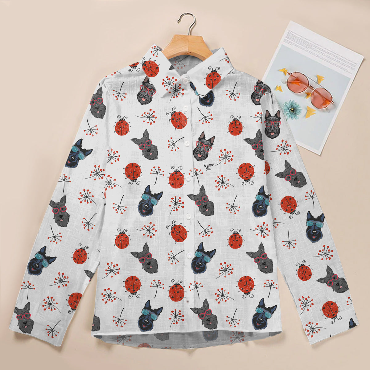 Ladybug And Scottish Terrier - Women Shirt