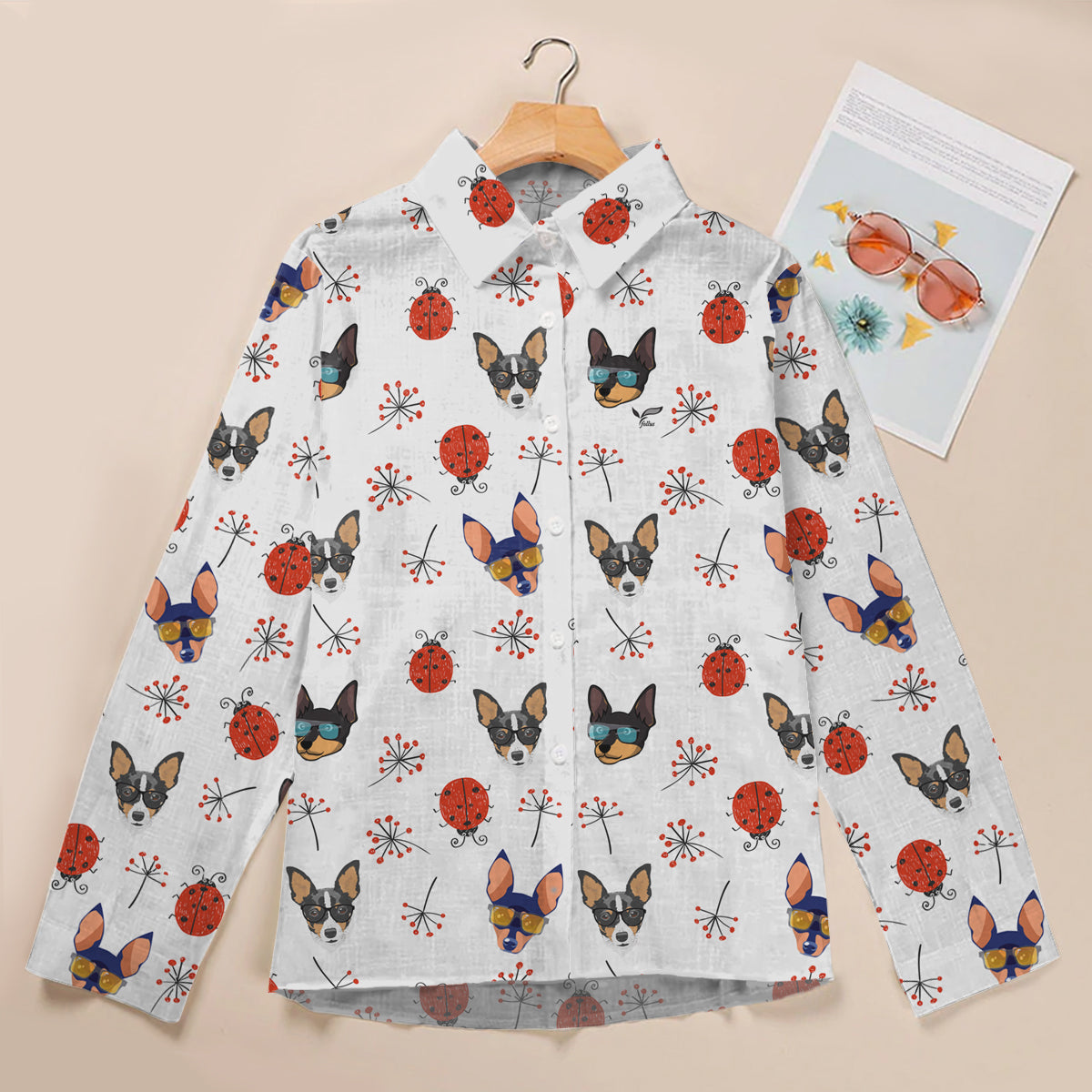 Coccinelle et jouet Fox Terrier - Chemise femme