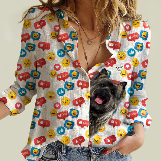 Aimez et commentez votre Cairn Terrier - Chemise à manches longues pour femmes Follus