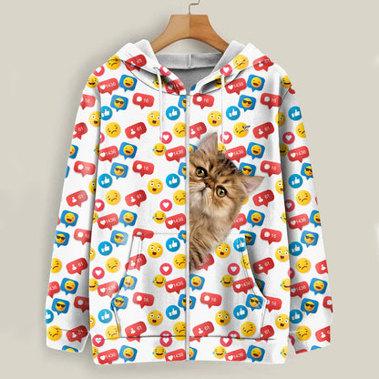 Like und Kommentar für Perserkatze - Follus Hoodie