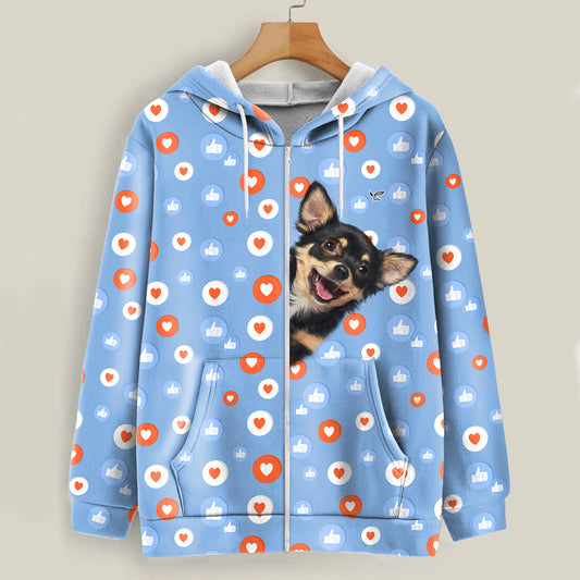 Like And Heart For Chihuahua - Follus Hoodie