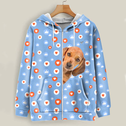 Like And Heart For Dachshund - Follus Hoodie