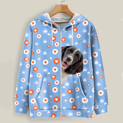 Like And Heart For English Springer Spaniel - Follus Hoodie