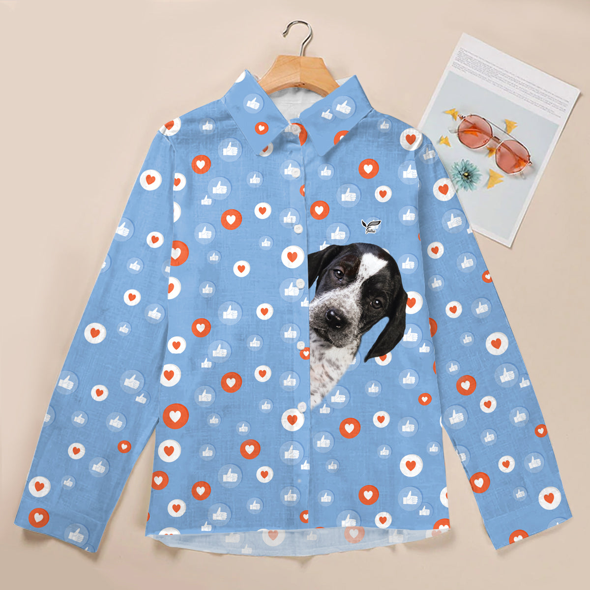Like And Heart For German Shorthaired Pointer Mom - Follus Women's Long-Sleeve Shirt