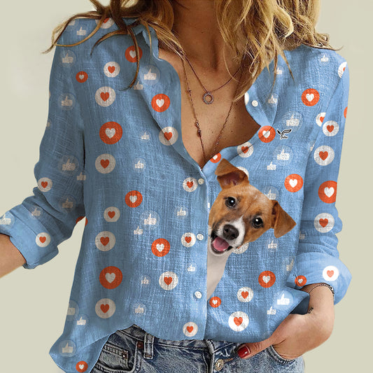 Comme et coeur pour maman Jack Russell Terrier - Chemise à manches longues pour femmes Follus