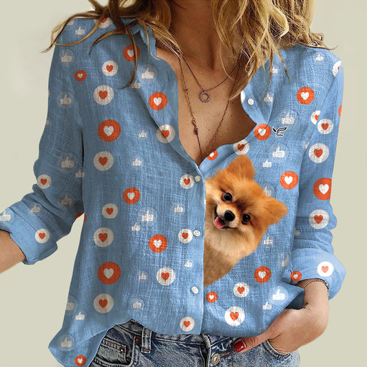 Like And Heart For Pomeranian Mom - Follus Women's Long-Sleeve Shirt