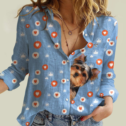 Like And Heart For Yorkshire Terrier Mom - Follus Women's Long-Sleeve Shirt