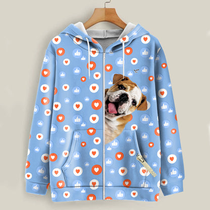 Like And Heart For French Bulldog - Follus Hoodie