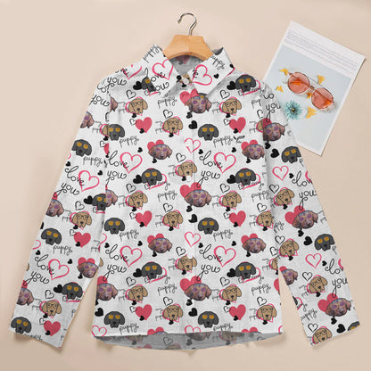 Love Your Curly Coated Retriever - Chemise femme