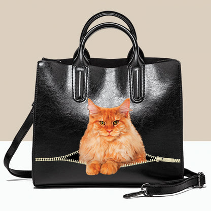 Maine Coon Cat Luxury Handbag V1
