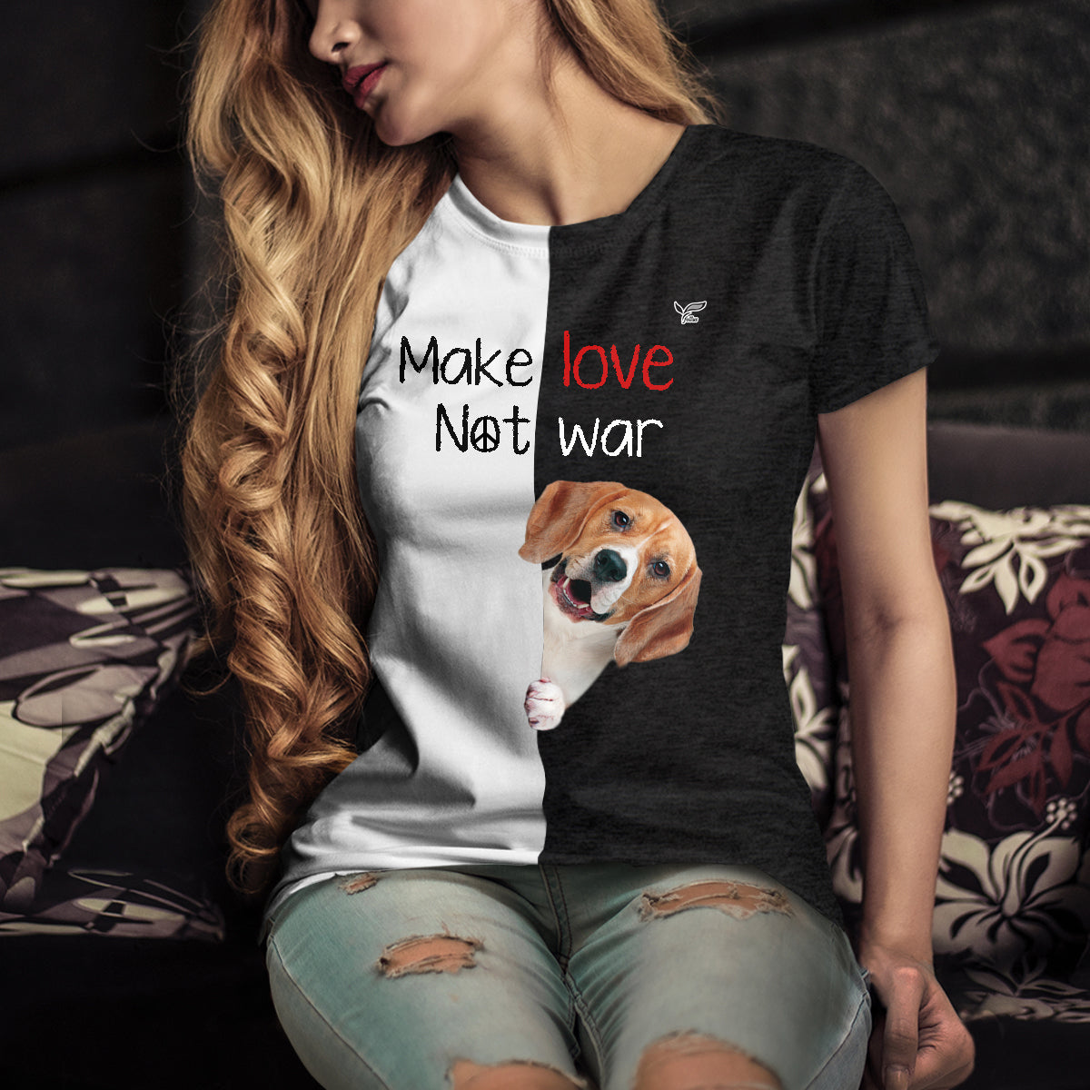 Make Love Not War - Beagle T-Shirt V1