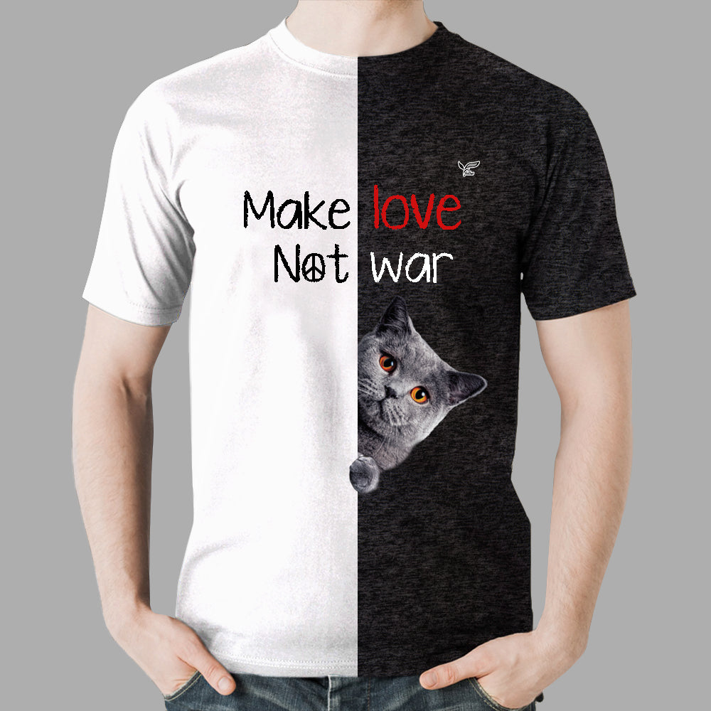 Make Love Not War - British Shorthair Cat T-Shirt V1