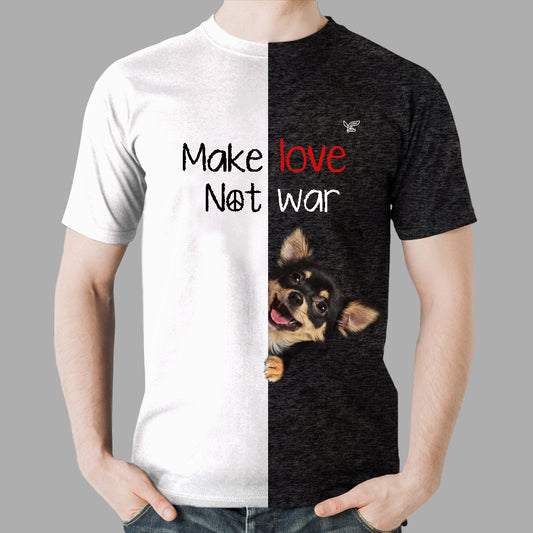 Faites l'amour, pas la guerre - T-shirt Chihuahua V1